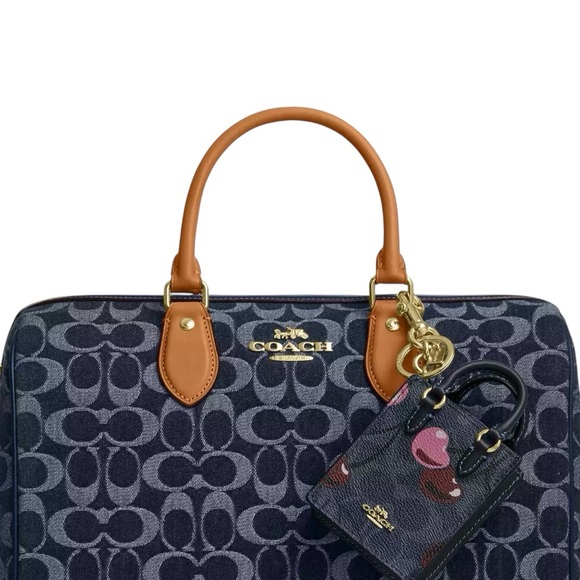 Coach North/South Mini Tote Bag Charm Cherry - Picture 2 of 5